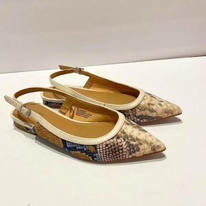 Express - Colorful Croc-embossed style - Pointed Toe Loafers Size 8 - Like New!